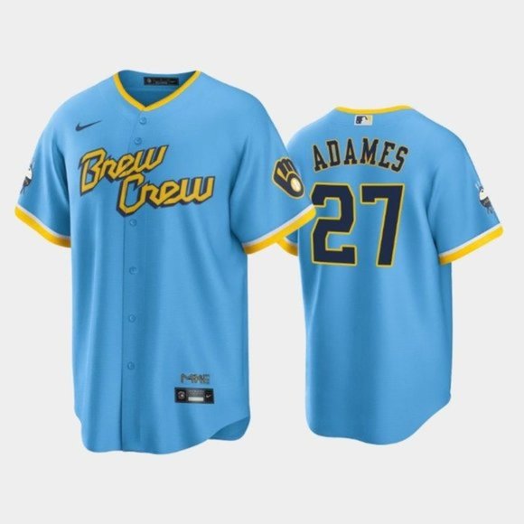 Shirts | Milwaukee Brewers Willy Adames 222 City Blue Jersey | Poshmark